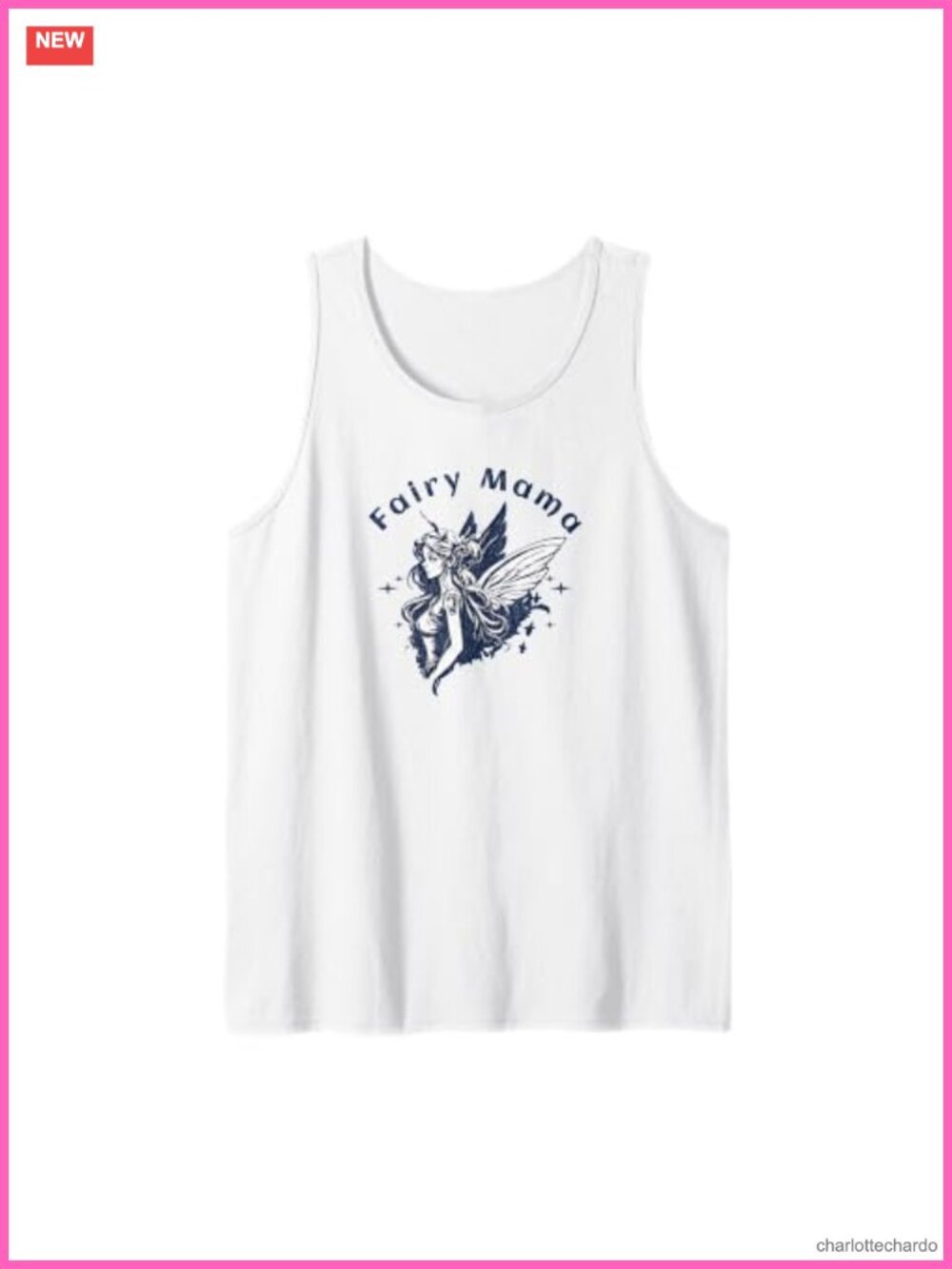 Fairy Mama Wings Graphic Tank Top Sleeveless U-Neck